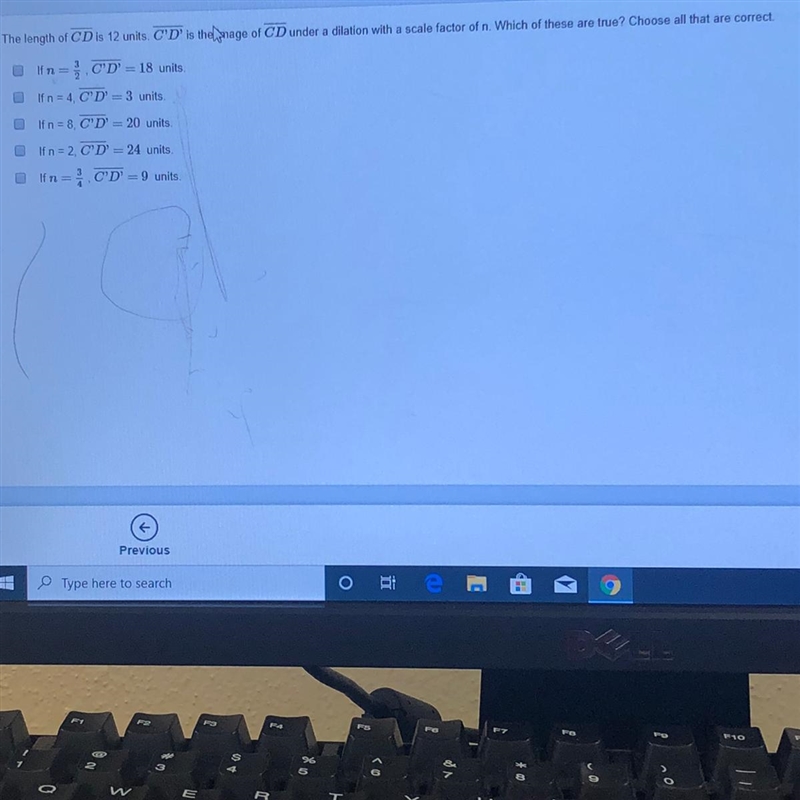 The length of CD is 12 units C’D’ is the image of CD under a dilation with a scale-example-1