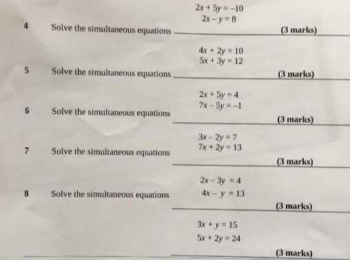 Please answer these simultaneous equations ASAP. Thank you (lots of points only for-example-1