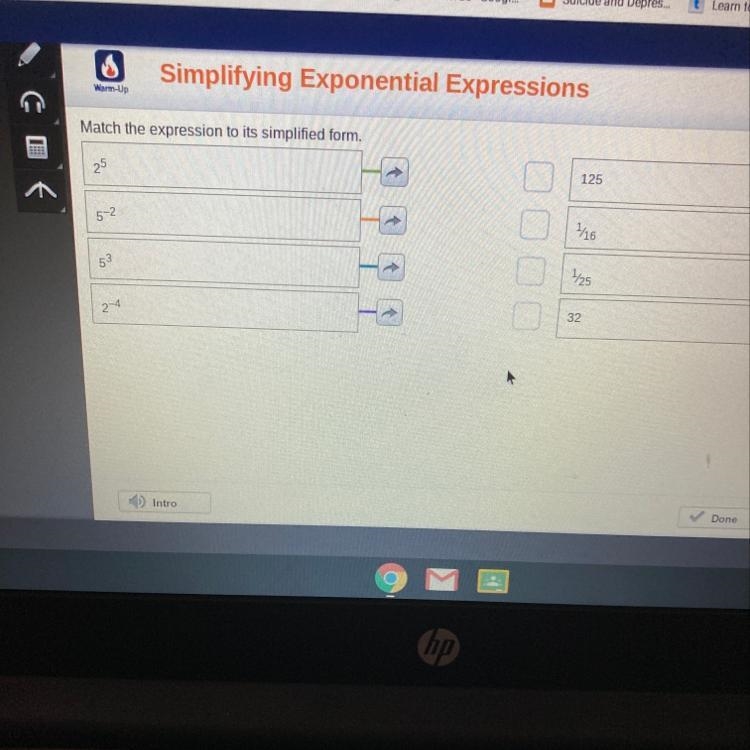 Match the expression to the simplified form-example-1