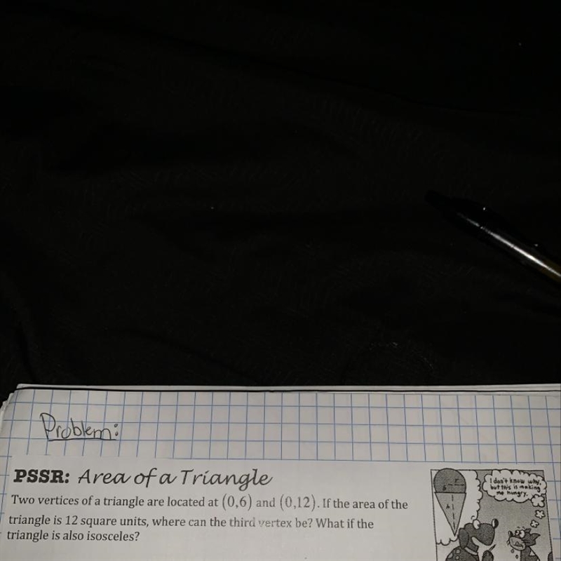 the two vertices of a triangle are (0,6) and (0,12). if the are of the triangle is-example-1