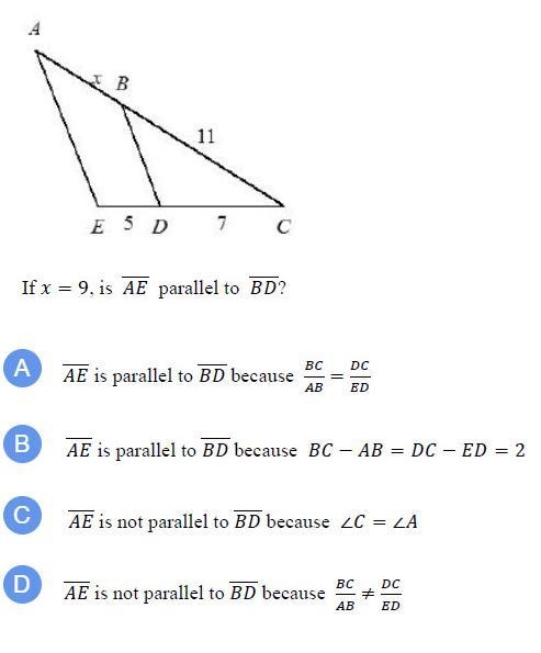 Is AE parallel to BD-example-1