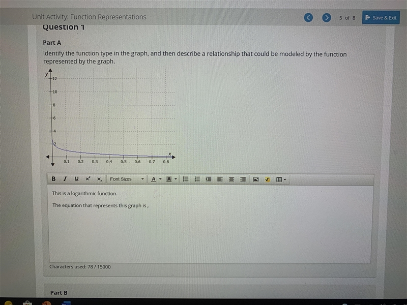 Identify the function type in the graph, and then describe a relationship that could-example-1