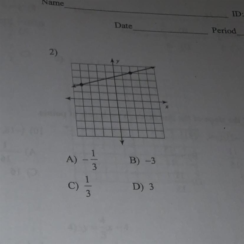 It’s asking to find the slope-example-1