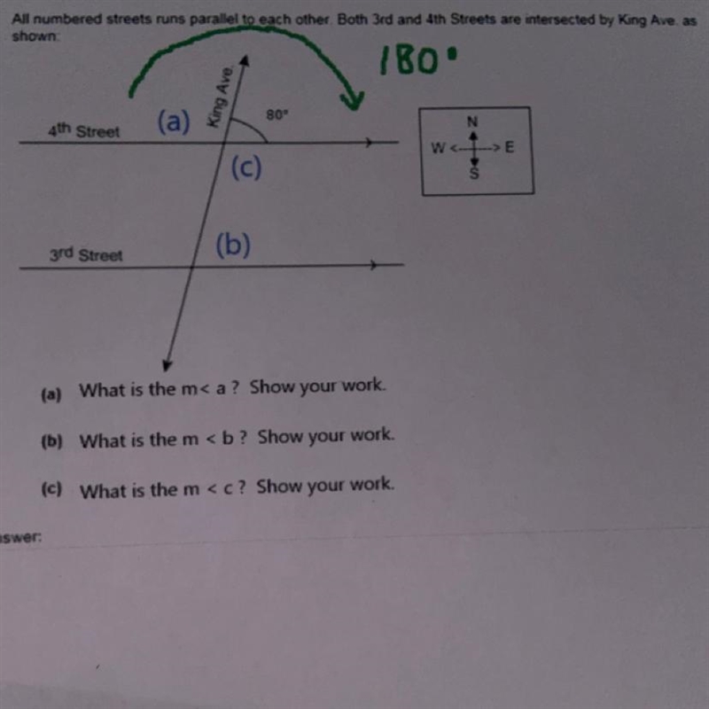 Please help! • all numbered streets runs parallel to each other. both 3rd and 4th-example-1