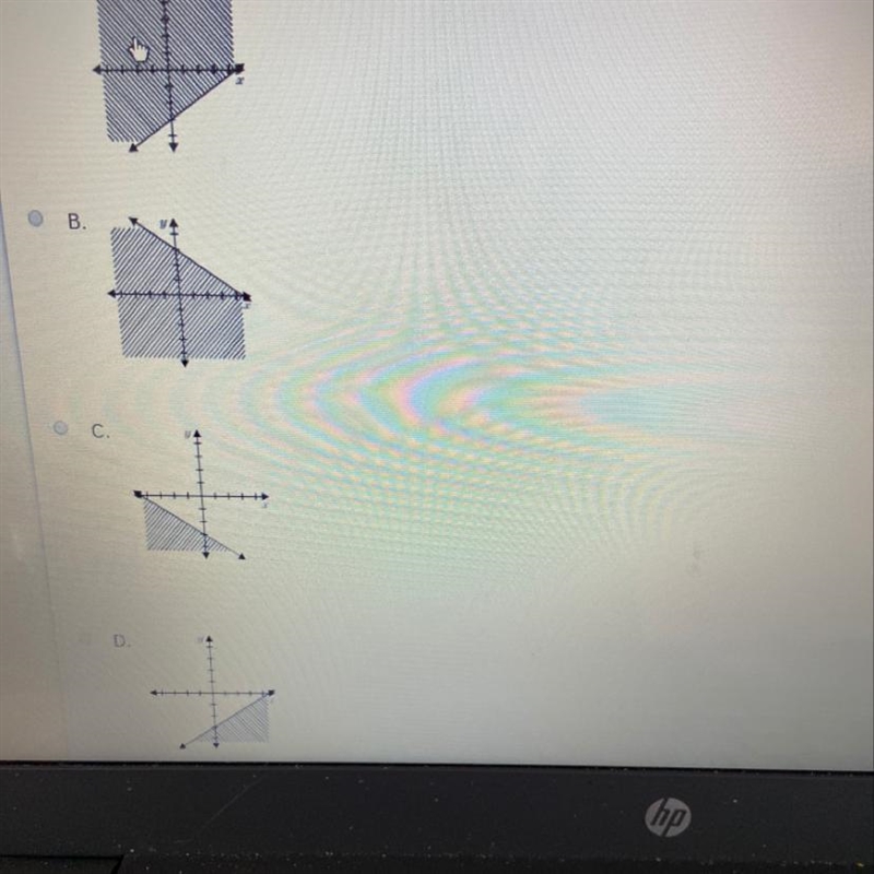 Which graph represents 2x - 3y less than or equal to 9?-example-1