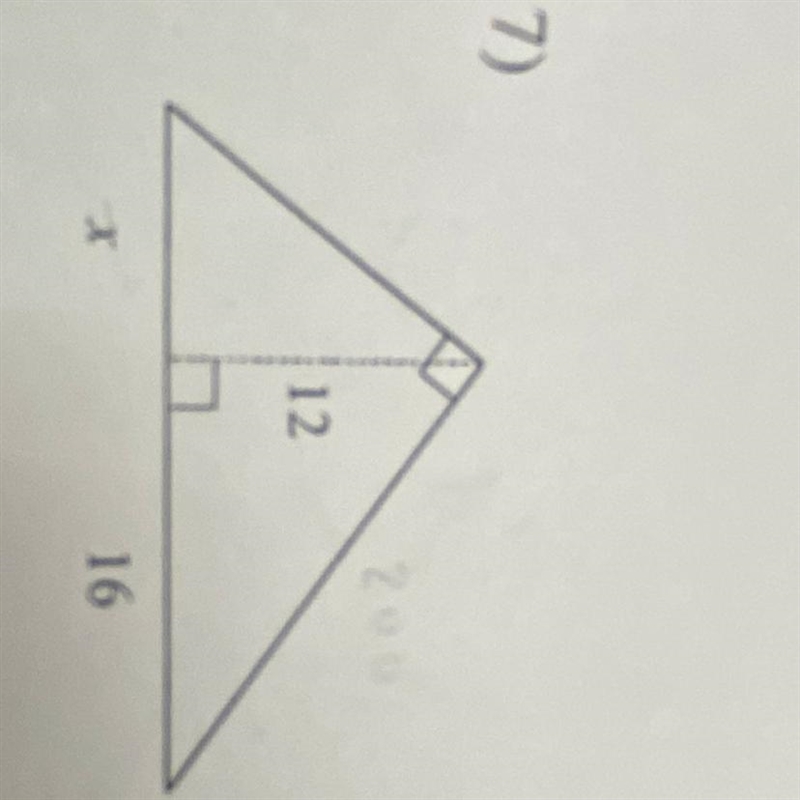 Similar right triangles - find the missing length-example-1