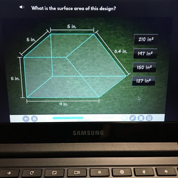 What is the surface area of this design?-example-1