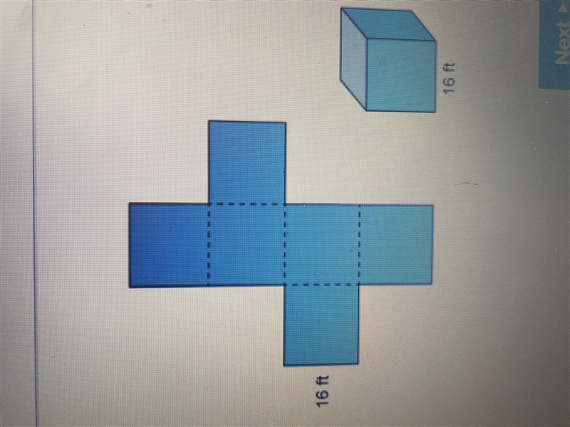 Here is a picture of a cube, and it’s net of this cube. What is the surface area for-example-1