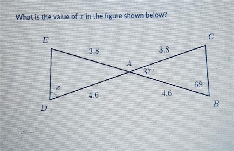 What does x equal????​-example-1