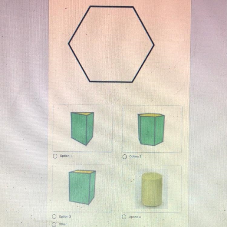 A horizontal slice through a 3-dimensional solid produces the following 2-dimensional-example-1