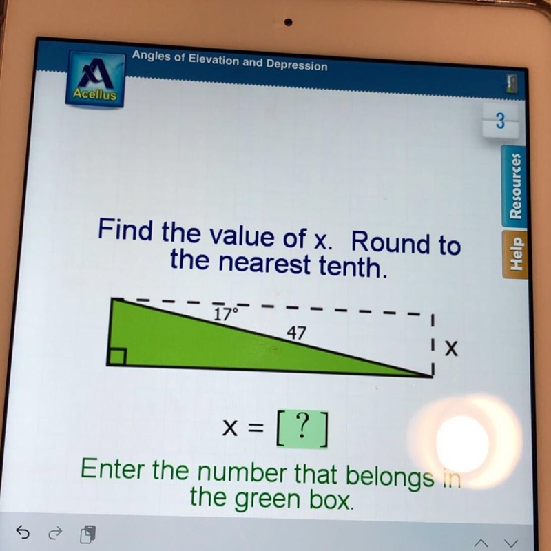 Help trigonometry (angles of evaluation and depression)-example-1