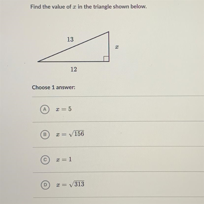 Find the value of X in the triangle shown below-example-1