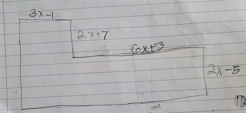 Determine the area and perimeter of the image above. please help​-example-1