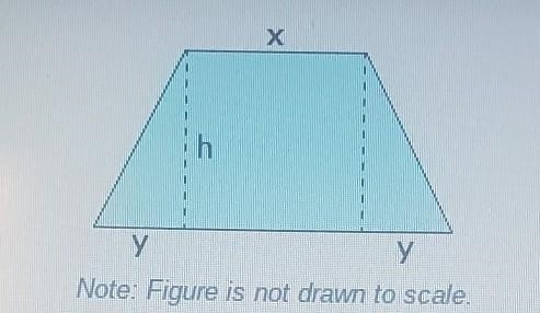 Note: Figure is not drawn to scale. if x = 8 units, y = 2 units, and h= 10 units, find-example-1