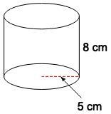 . Find the surface area of the following figure. 166pi cm2 130pi cm2 158pi cm2 119pi-example-1