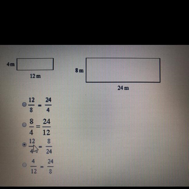 The two rectangles are similar. Which is the correct proportion for corresponding-example-1