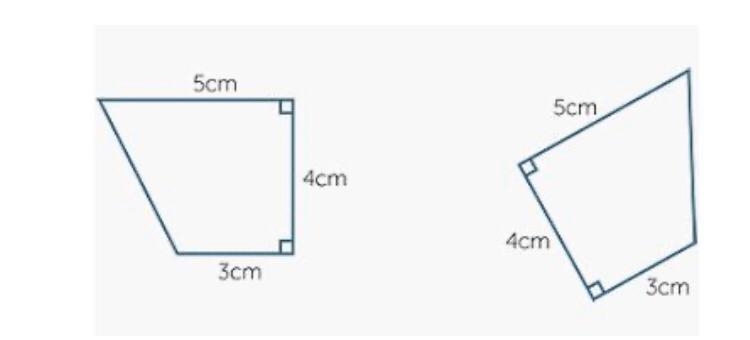 These figures are.... (Graph uptop) (A.) Congruent but not similar. (B.) Congruent-example-1