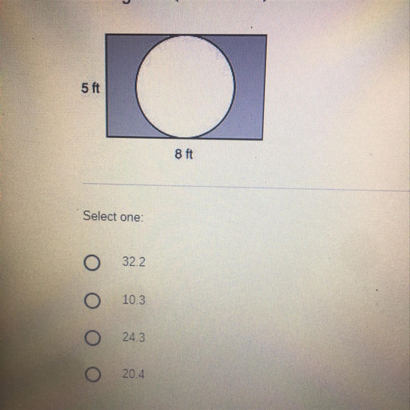 What is the approximate area, in square feet, of the shaded region in this figure-example-1