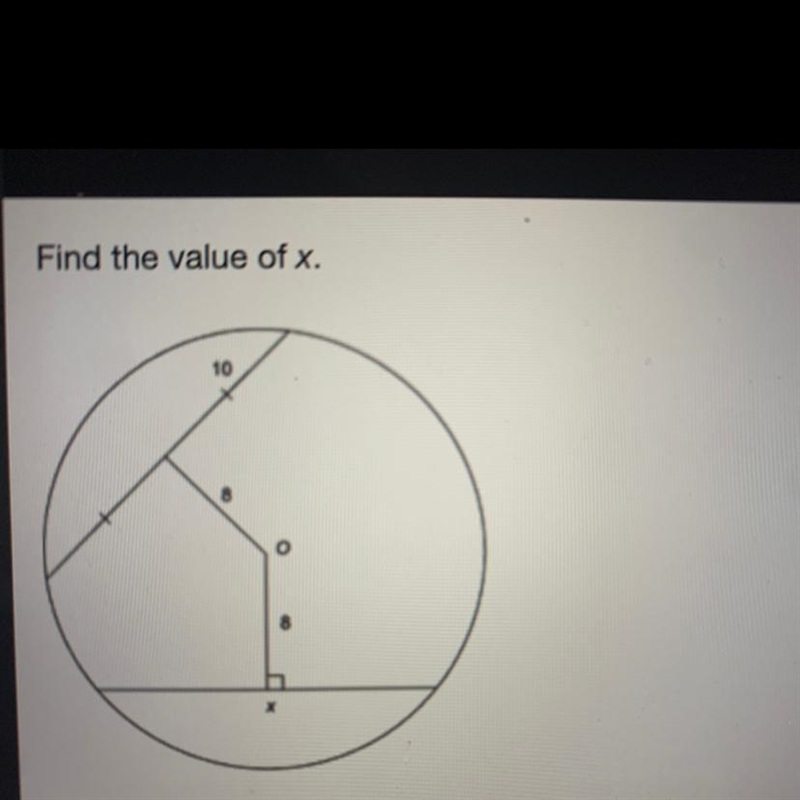 Find the value of x. Answer options: X=8 X=10 X=16 X=20-example-1