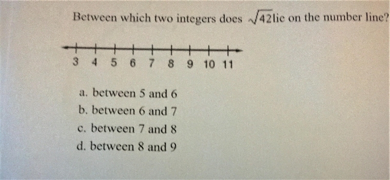 Between two integers does 42lie on the number line? I really need this answered!!-example-1