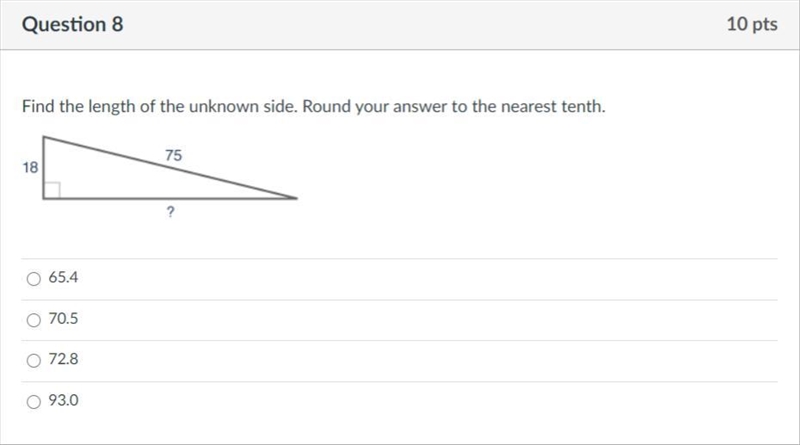 Find the length of the unknown side. Round your answer to the nearest whole number-example-1