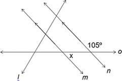 Find the value of x in the given figure using properties of parallel lines. answers-example-1