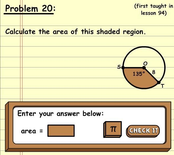 Calculate the area of the shaded region-example-1