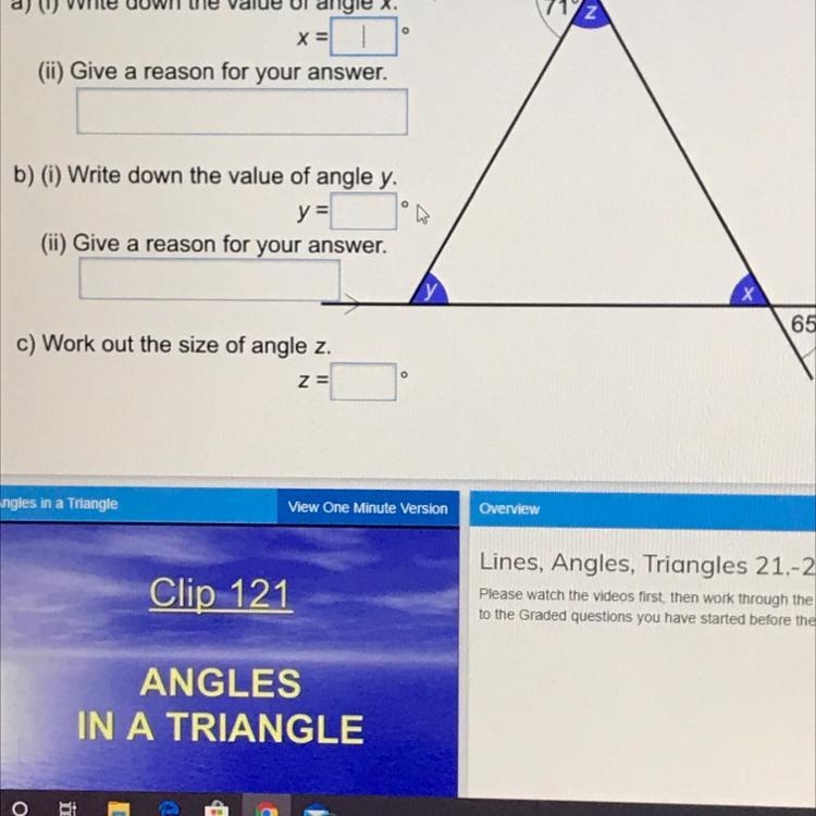 Answering questions based on this triangle-example-1