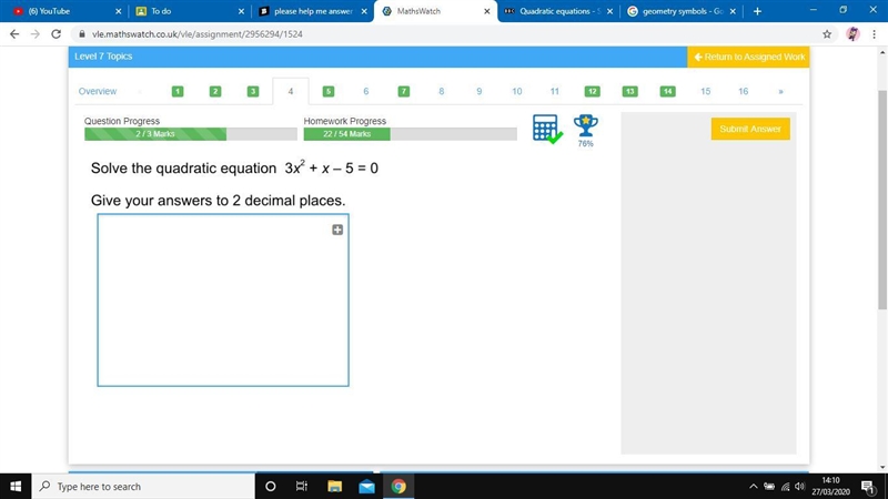 Please help me solve this, i don't understand how to solve quadratic equations-example-1