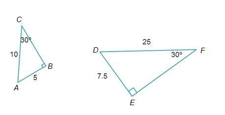 Which similarity statements describe the relationship between the two triangles? Check-example-1