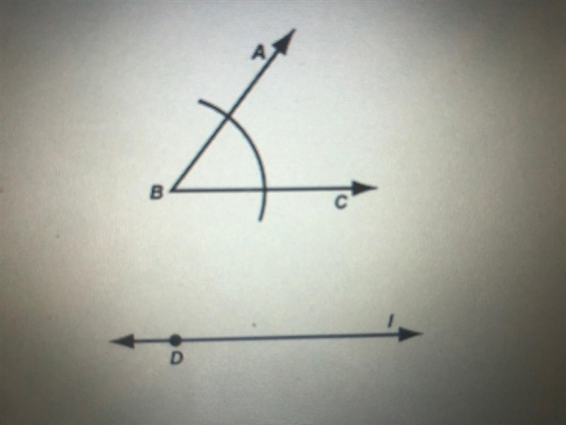 Which can be a possible next step in the construction of an angle with a side on a-example-1