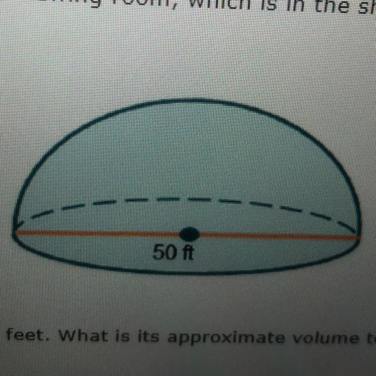 The figure shows a planetarium's viewing room, which is in the shape of a hemisphere-example-1