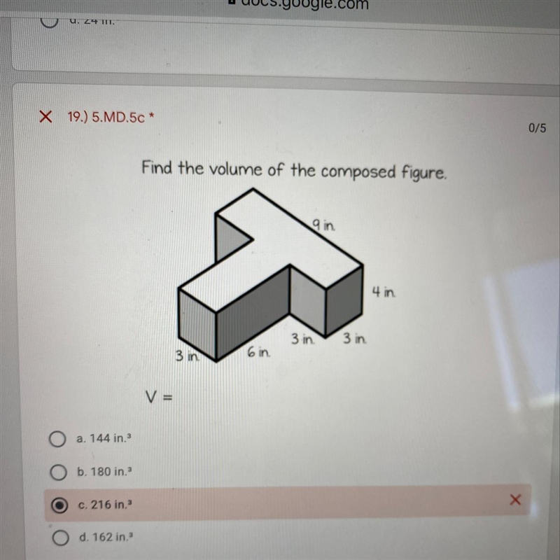 Find the volume of the composed figure-example-1