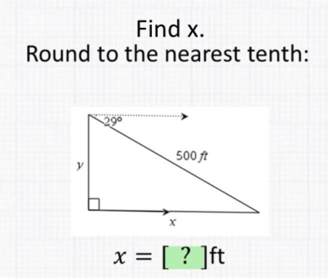 Find X. Round to the nearest tenth. ​-example-1