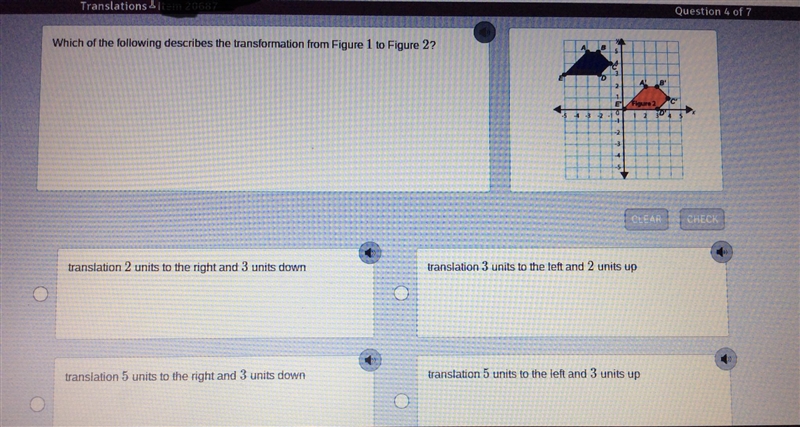 Which of the following describes the transformations from figure 1 to figure 2?-example-1