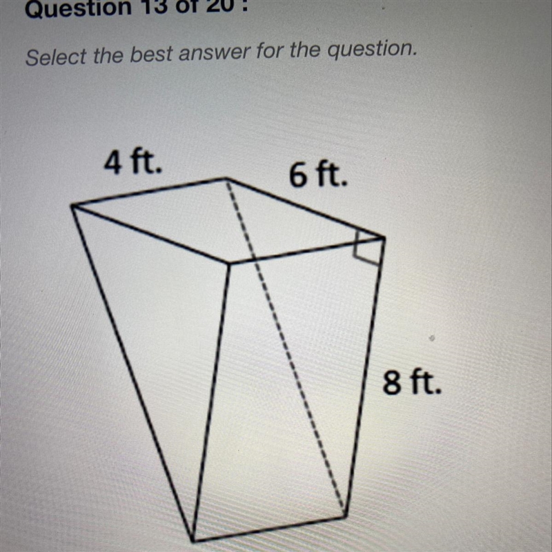 Find the total surface area of the triangle prism in the figure-example-1