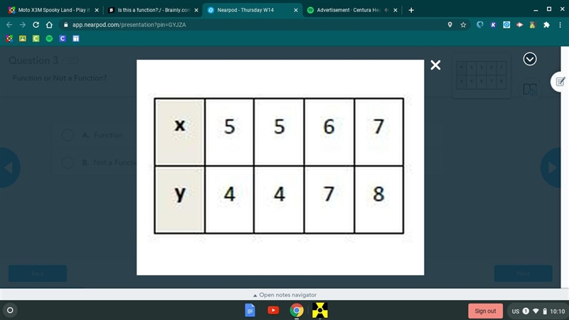 Function or not a function?-example-1