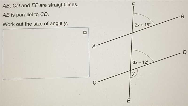 Work out the size of angle y​-example-1