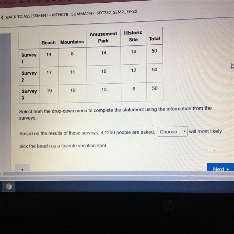 Select from the drop down menu to complete the statement using the information from-example-1