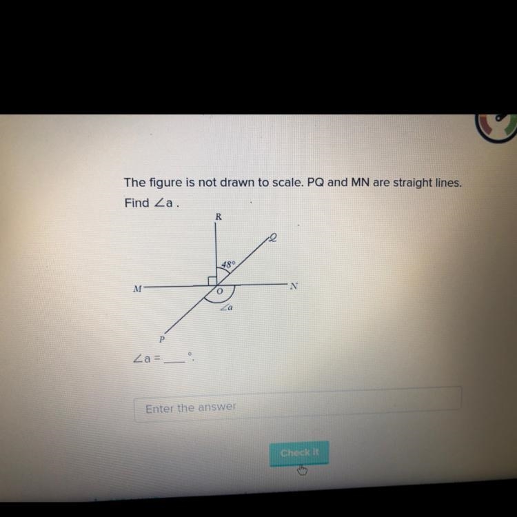 Please answer the picture which is about Vertical Angles-example-1