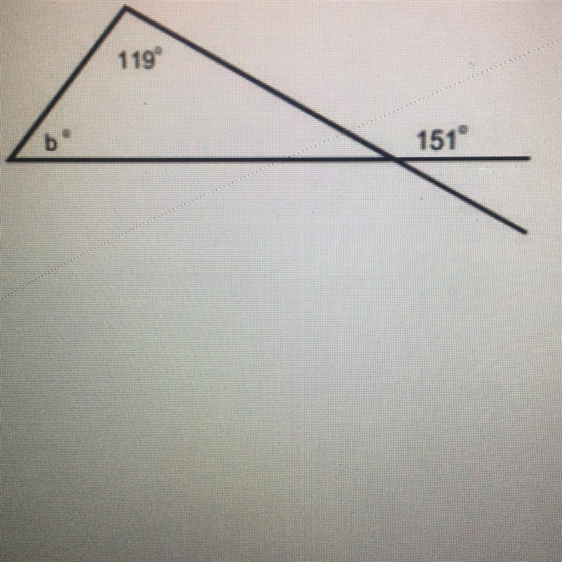 What is the degree measure of b ? A. 29 B. 32 C. 61 D. 64-example-1