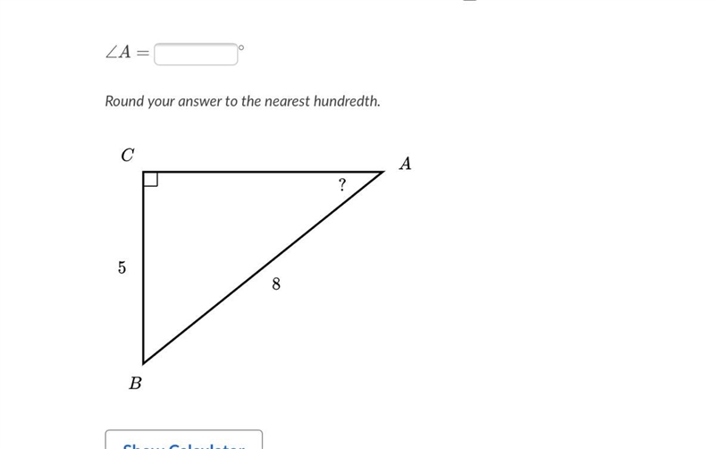 Find the measure of angle a, to the nearest hundredth-example-1