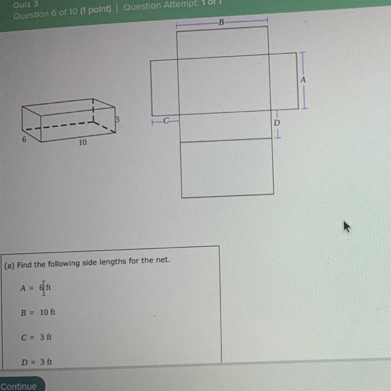 Use the net to find the surface area of the prism. ___ ft squared-example-1