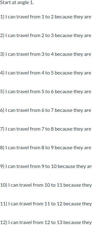 Use angle relationships to travel through the maze following the prompts below.-example-2