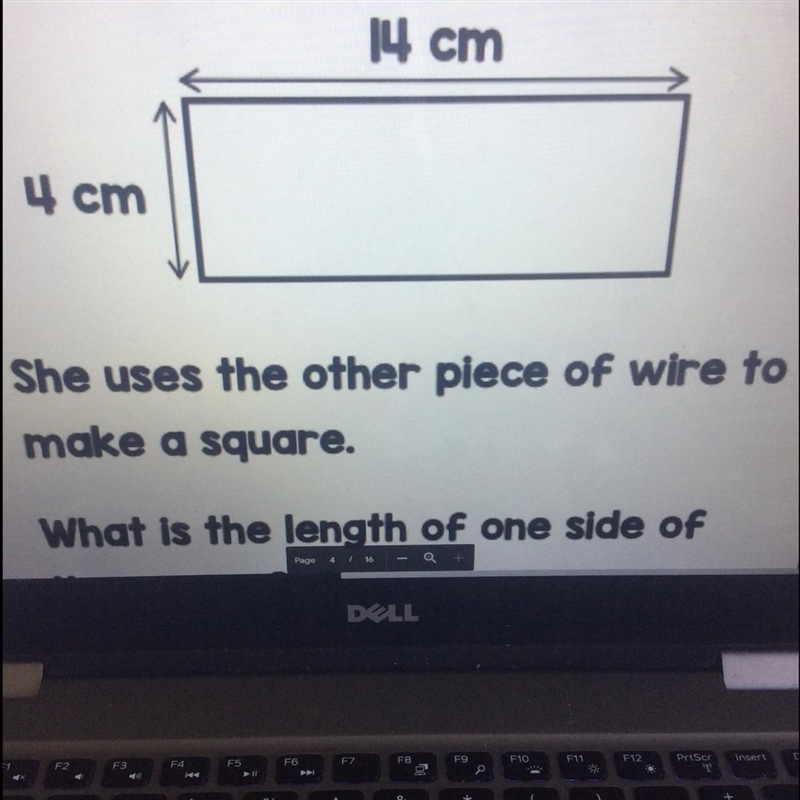 Annie has al metre piece of wire. She cuts the wire into two pieces. She uses the-example-1