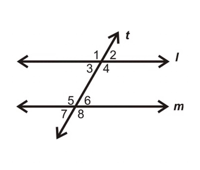 Which angles are congruent by the Corresponding Angles Theorem? A) ∠1 and ∠2 B) ∠3 and-example-1