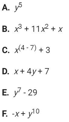 Please help! Which of the following is a trinomial with a constant term?-example-1