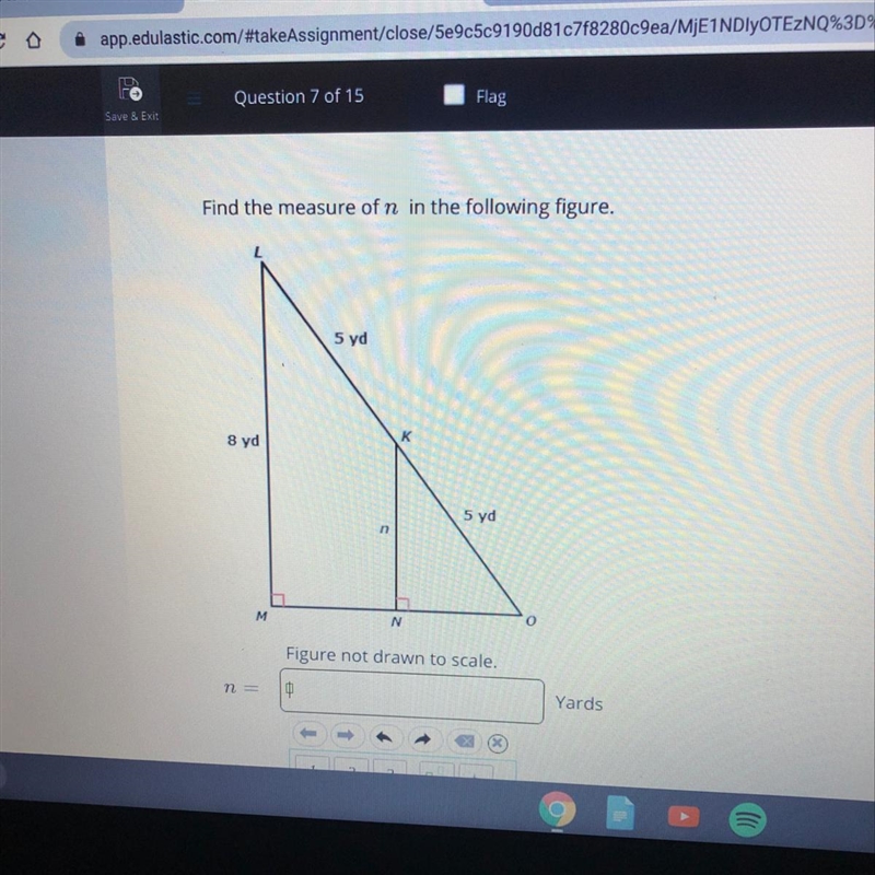 Find the measure of n in the following SEND HELP PLEASEEE-example-1