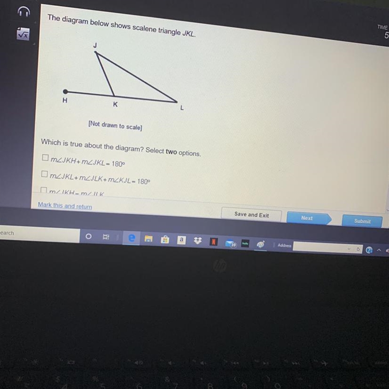 What is true about the diagram? Select two options A. m B. m C. m D. m E. m-example-1