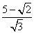 How can you write the expression with a rationalized denominator?-example-1